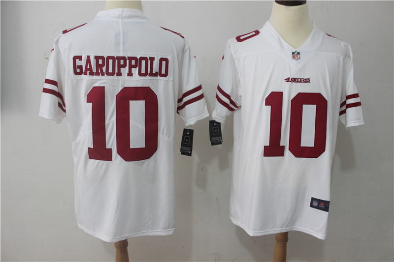Men San Francisco 49ers 10 Garoppolo White Nike Vapor Untouchable Limited NFL Jerseys